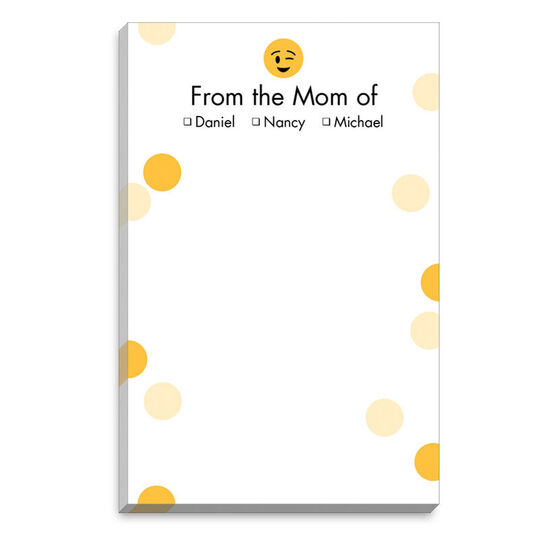 Emoji Wink Dots Mommy Notepads